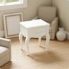 1:12 Scale Bedside Table Scene Prop Mini White Carved Legs Nightstand for Photo