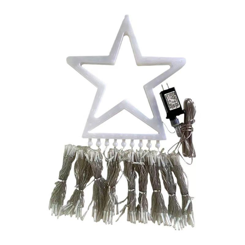 Flowing Color LED Star Waterfall Light - Outdoor Christmas Decoration