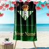 Name Custom Real Betis Print Beach Towel, Large Soft Quick Dry Towel for Beach Camping Swimming