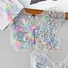 Colored Staple Sequins Butterfly Cloth Stickers Organza Lace Patch Decorative Clothes Skirts Decal Accessories