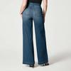Women's Fashion Color Versatile High Waist Pocket Side Zipper Straight Leg Jeans