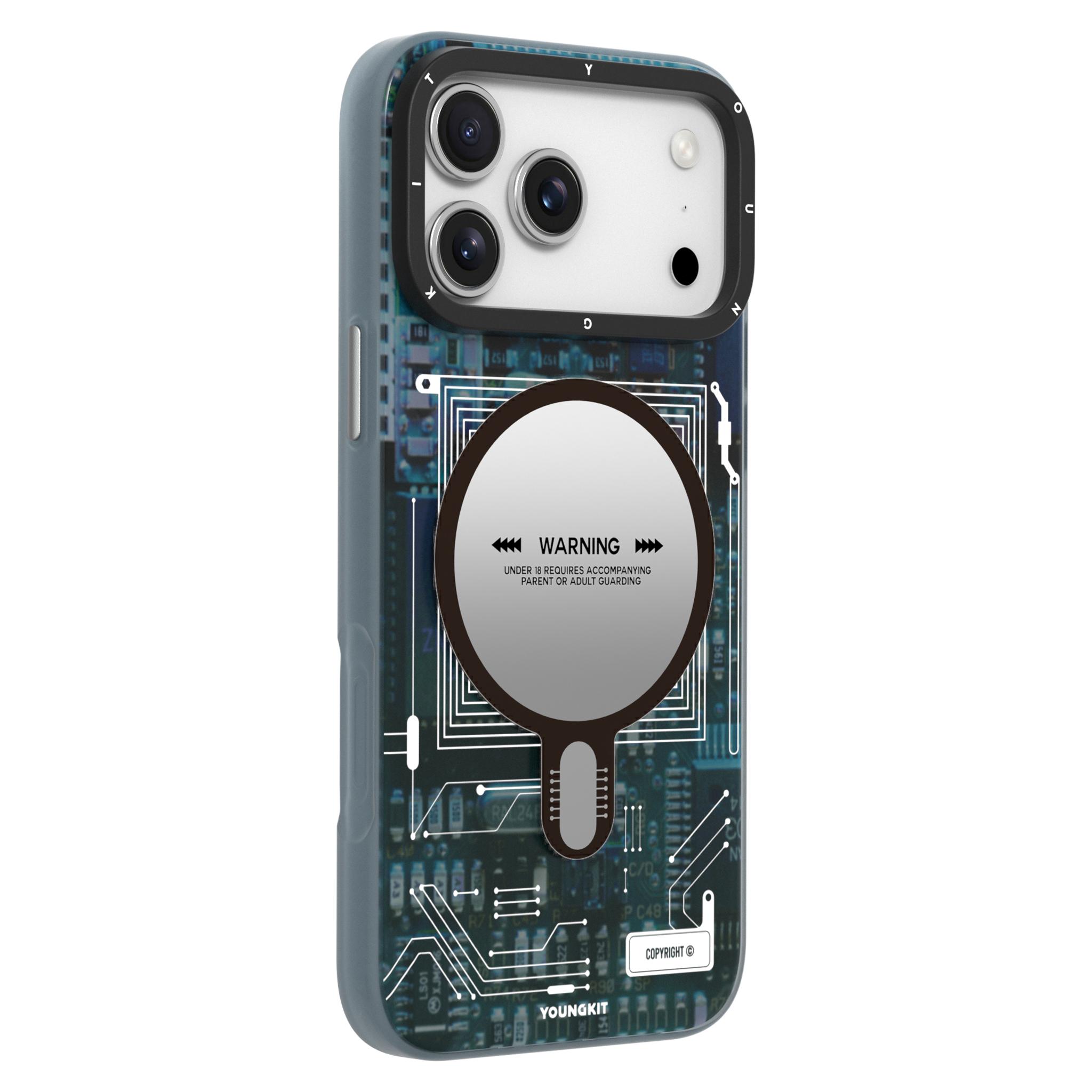

Серия YOUNGKIT Technology для iPhone 17 Pro Магнитный чехол Жесткий ПК IMD Чехол для телефона A