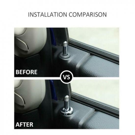 ABS Chrome Door Lock Pin Cover Decor Trim Bezels For Dodge RAM 1500 -