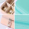 Mini organizzatore di gioielli Portagioie portatile Espositore per gioielli da viaggio Custodia con cerniera Orecchini Collana Scatole portaoggetti per anelli