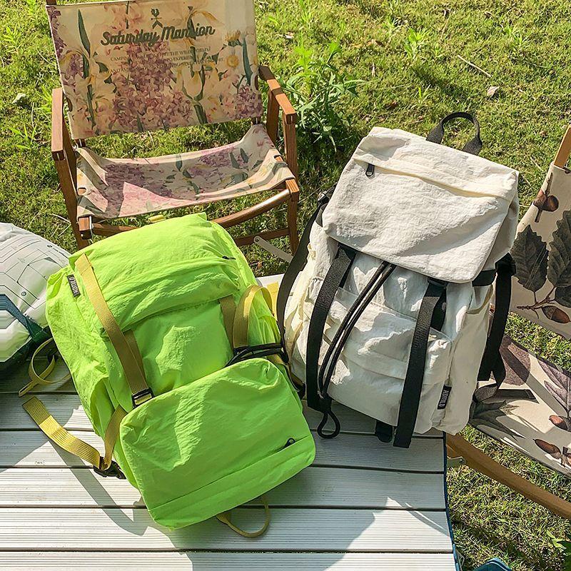 Zaino in Nylon Impermeabile Zaino da Esterno Portatile Multifunzionale ad Alta Capacità Unisex