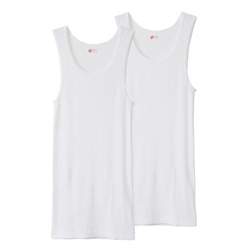 Hanes Men`s 2-Pack Ribbed Cotton A-Shirt