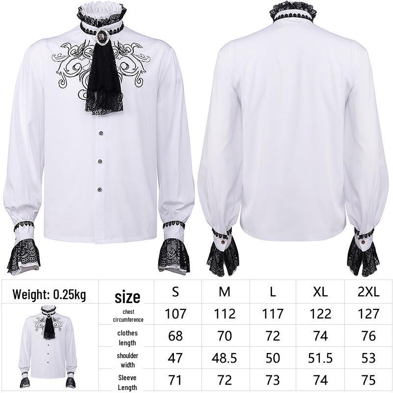 Men's Medieval Retro Christmas Tuxedo Coat - Mid-Length Punk Style