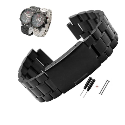 

Топ Эстетика Ремешок для часов из нержавеющей стали для мужских Timex T2N720, T2N721, TW2R55500, T2N721, 24x16 мм, серебристый с концевыми звеньями, черный (цвет: С