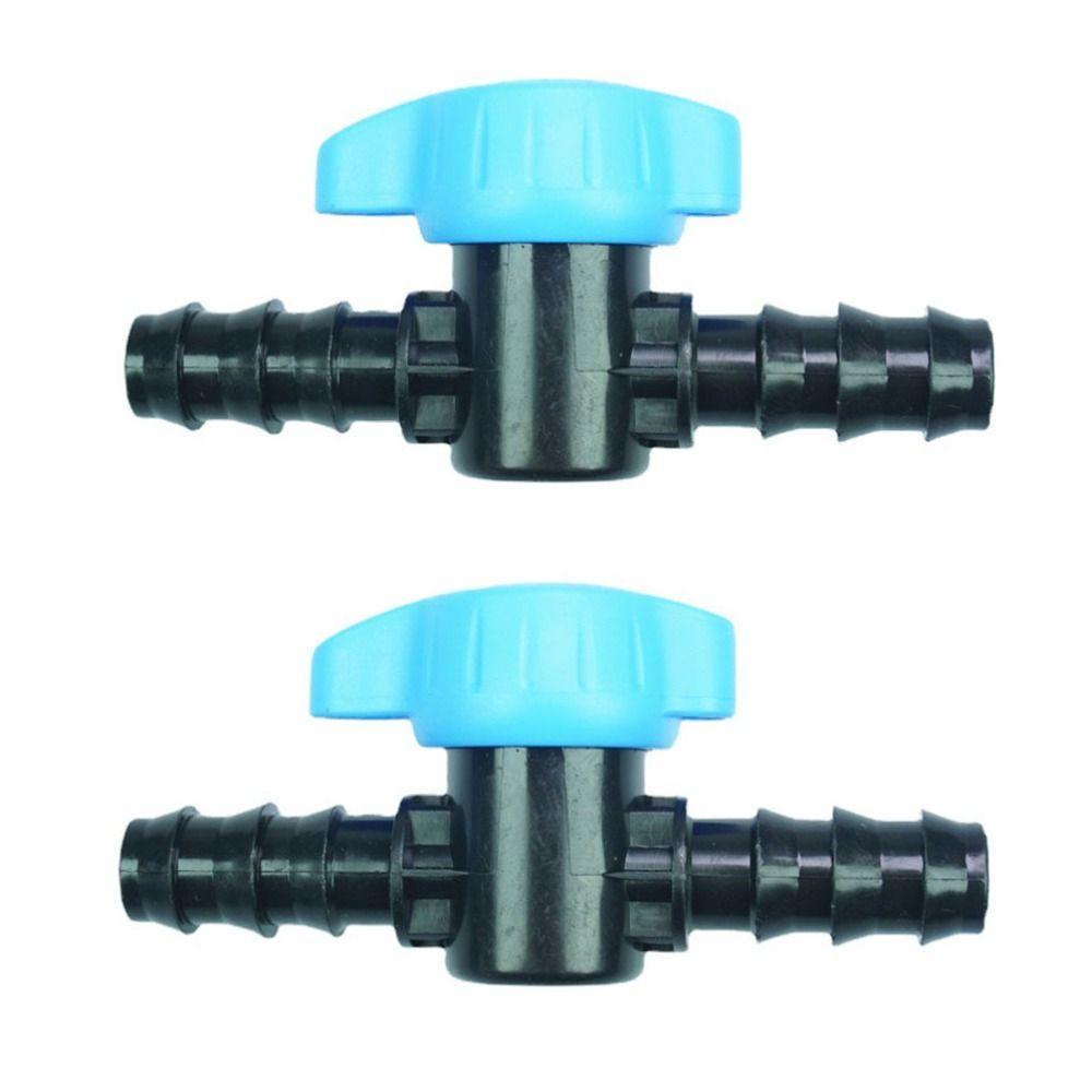 5pcs Black & Blue in-Line Ball Valve Plastic Water Valve Aquariums Shut-Off Switch  Water,Oil,Gas