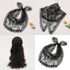 Lightweight Silk Triangular Kerchief Breathable Comfortabel Thin Scarf Lace Headscarf for Women Offer Comfort Fashion