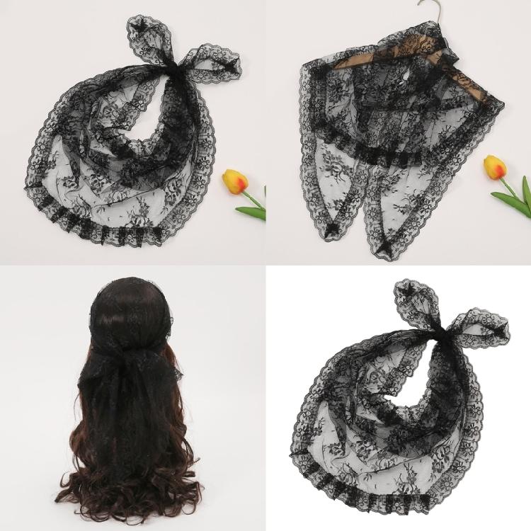 Lightweight Silk Triangular Kerchief Breathable Comfortabel Thin Scarf Lace Headscarf for Women Offer Comfort Fashion