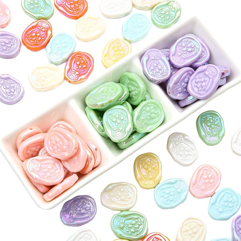 4Pcs Acrylic Tulip Cream Beads for DIY Necklace Bracelet Earring Jewelry Making Accessories