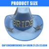 Jeweled Crystal Cowboy Hats Bride Blue Panama Hat for Bachelorette Party Cowboy Hats for Club Stage Shows