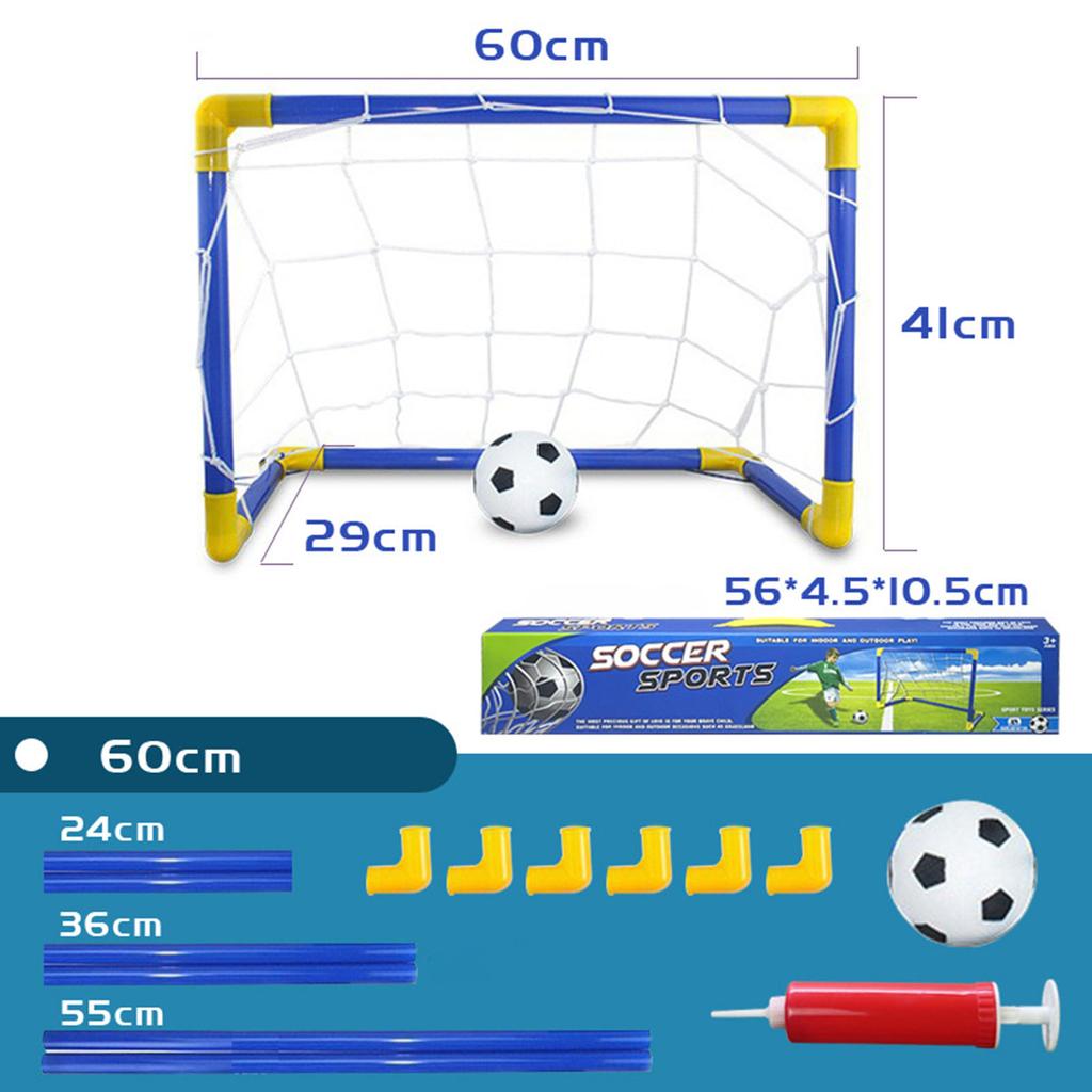 Indoor Mini Folding Football Soccer Ball Goal Post Net Set Pump Kids Sport Outdoor Home Game Toy Child Birthday Gifts Plastic