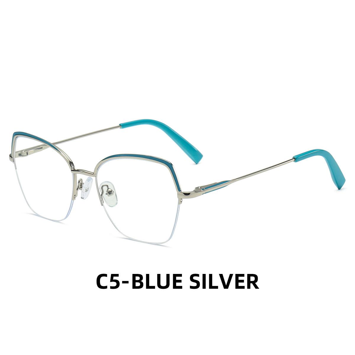 

Classic Cat Eye Alloy Half Frame Photochromic Short Sight Anti Blue Light Computer Hyperopia Prescription Women Reading Glasses 0