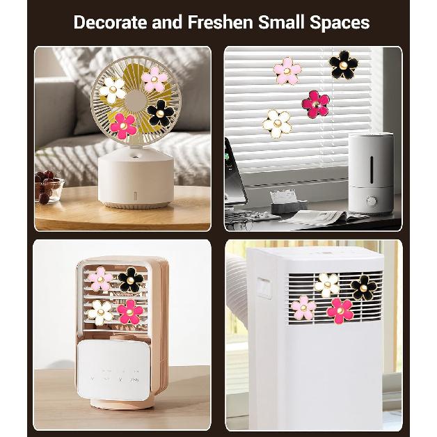Daisy Flower Car Air Freshener Vent Clips, 8 Pcs Cute Car Accessories for Women Interior, Girly Decor Essentials, Truck Accessories, for Bathroom