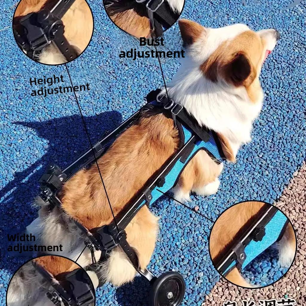 New Disabled Dog Wheelchair Cart Adjustable Pet Mobility Aids with Wheels Pet Cat Dog Rehabilitation Walking Mobility Aid Troll