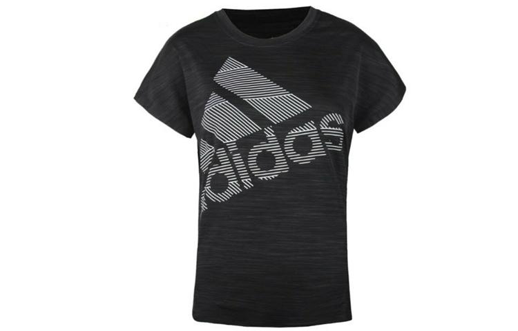 

Adidas T Shirts Women s Black Crew Neck Moderate Straight Fit EB4498 S
