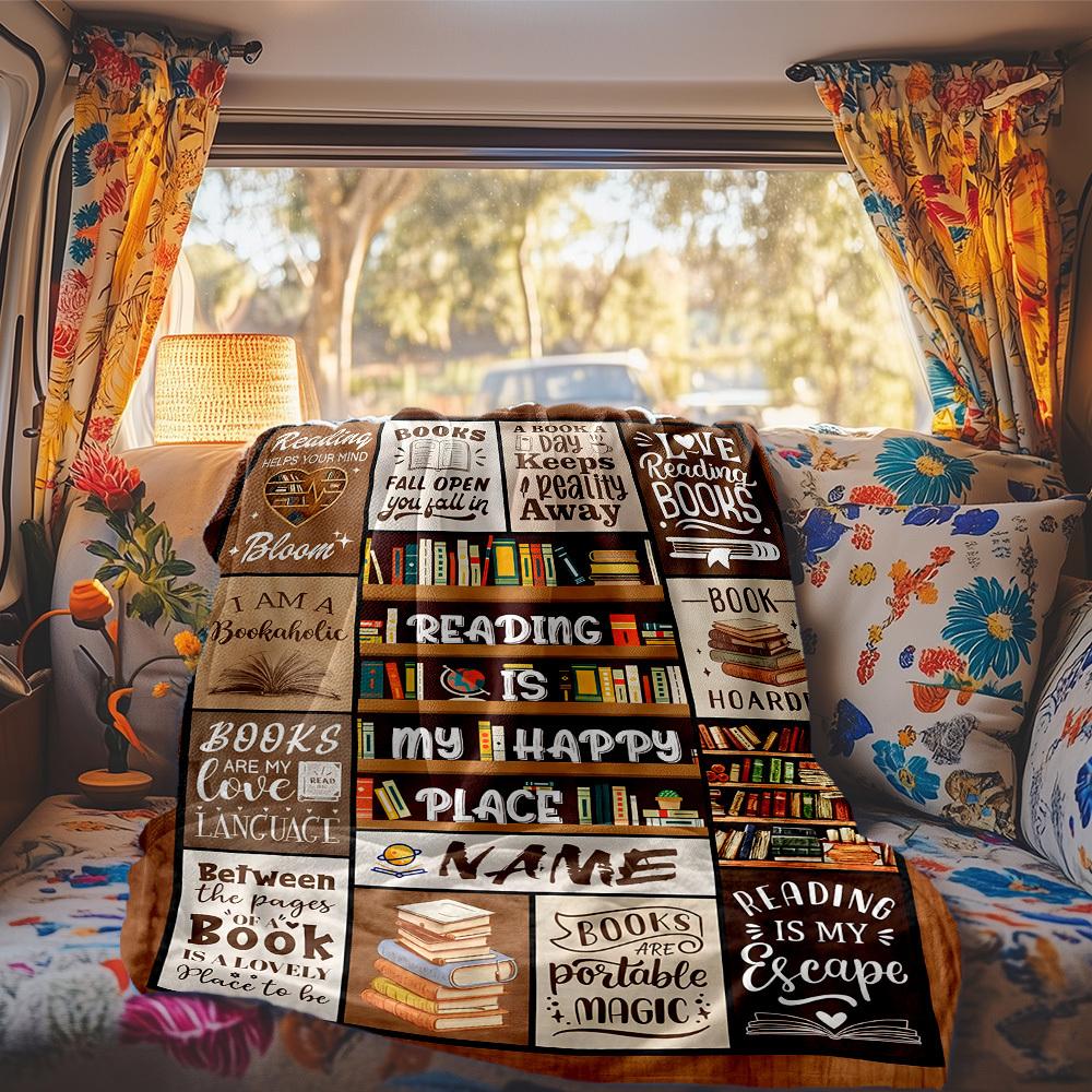 Reading Customize Your Name Rv Blanket Soft Lightweight Allseason Comfort For Travel Camping Picnics Sofas Rvs Beds Living Rooms Perfect Gift For