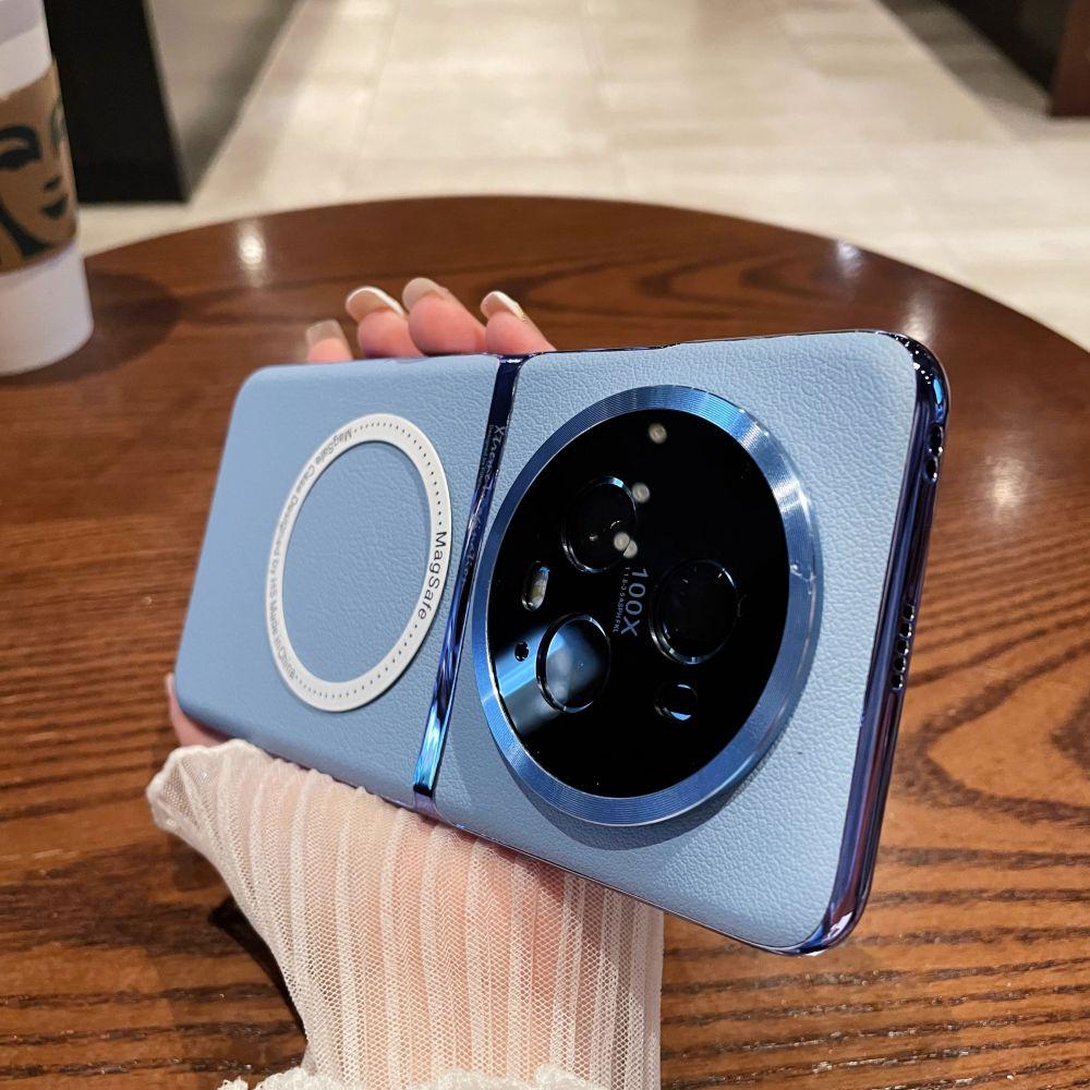 Für Huawei Honor Magic 5 Pro Hülle Luxus PU-Leder Mit Magnetischem Magsafe Schutz-Rückseite Hülle Für Huawei Magic5 Pro Schale