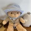 Drawstring Boys Girls Bucket Cap Lattice Baby Sun Hat Breathable Children Fisherman Hat  Outdoor