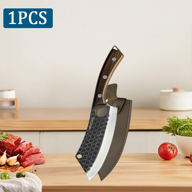 WXCOO Multifunctional Fish Cutter Knife Stainless Steel Butcher Knife Meat Cleaver Sharp Blade Bottle Opener Kitchen Knife