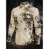 Halloween Thema Mannen Halloween Kostuums Schedels Shirt Knoopsluiting Shirt Casual Overhemd Lange Mouw Donkere Gotische Stijl Tops