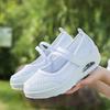 Women's Breathable Nurse Shoes Air Cushion Mesh Wedge Walking Shoes Hook & Loop Non-slip Lightweight Casual Footwear Thick Soled