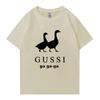 Hochwertiges T-Shirt GUSSI Ga Ga Ga Fashion Lustige Sommer Kurzarm T-Shirts Streetwear Herren Damen Kleidung Baumwolle Unisex Oberteil