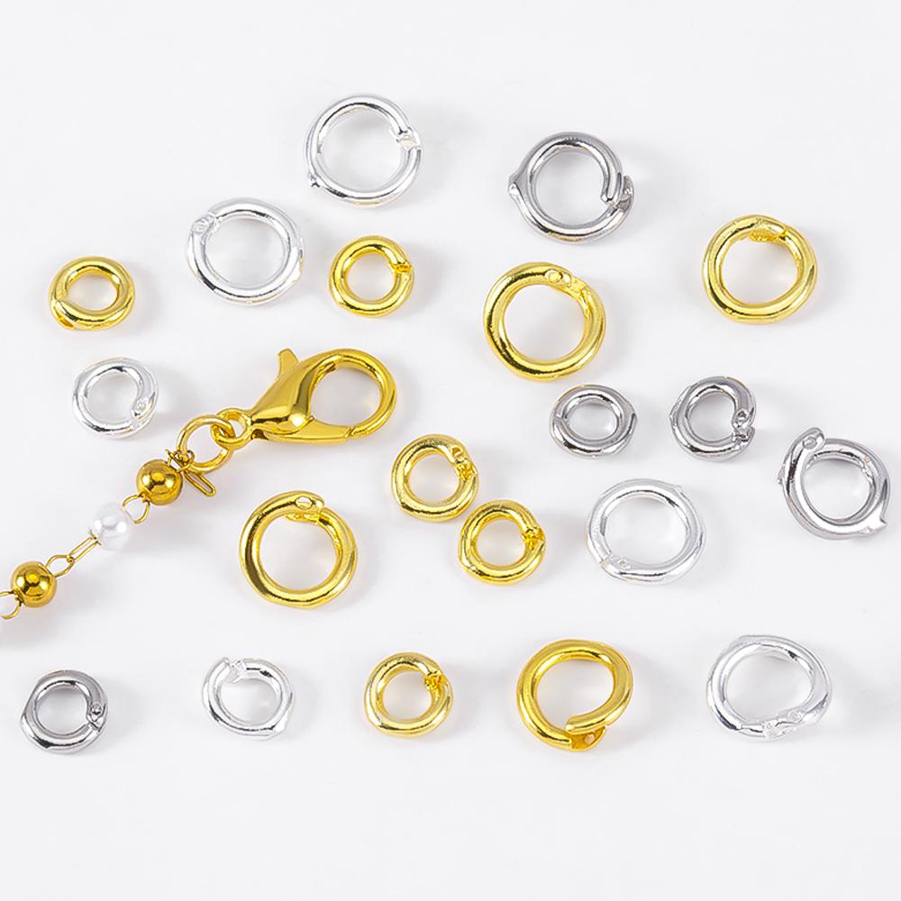 10/20Pcs Brass 18K Gold Color Plated Open Jump Rings Split Rings Locking Connector Necklace Bracelets Jewelry Making Accessories