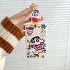 Kawaii Anime Crayon Shin-chan Keychain Couple Student Id Bus Bank Access Control Card Case Shin Chan Accessory Hanging