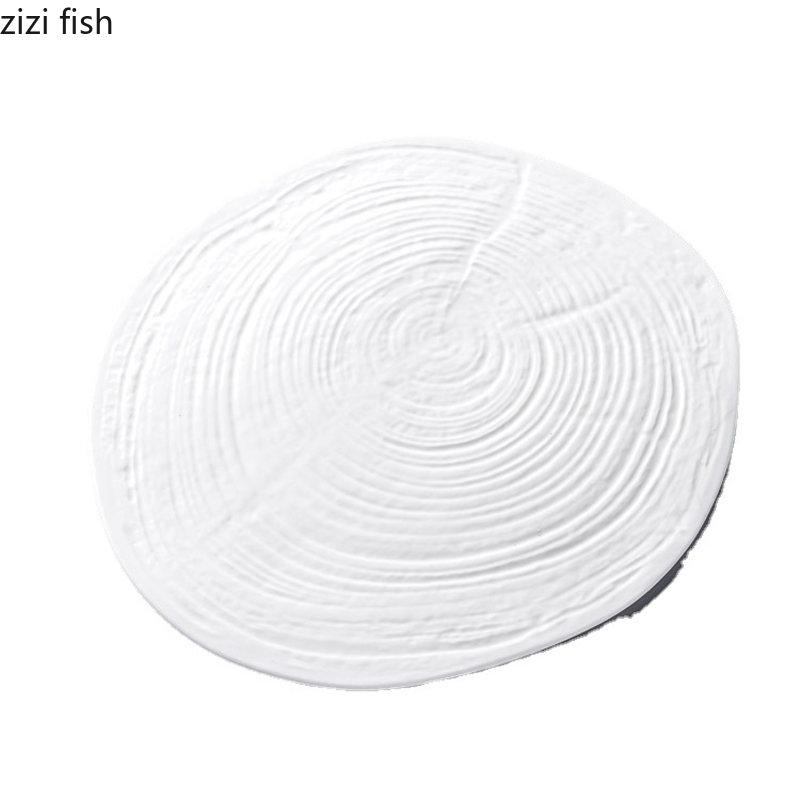 Farfurie ceramică, farfurie plată de 9,5 inch, farfurie pentru restaurant, desert, afișare, farfurii pentru friptură, farfurii pentru mâncare occidentală, veselă ceramică pentru acasă