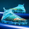 Large size men's high-top football shoes outdoor non-slip professional game sports shoes student broken nail sneakers men