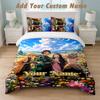 Juego de Cama 1 Funda Nórdica 2 Fundas de Almohada Estampado Demon Slayer Ropa de Cama Suave Decoración de Dormitorio