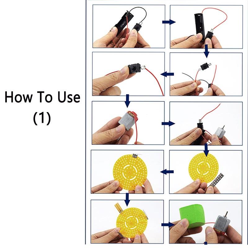 Cute Doodle Robot Plastic Electric Toys Handmade Assembly Model Kits Creative Gifts for Kids Teens Improve Drawing Practice Party Games