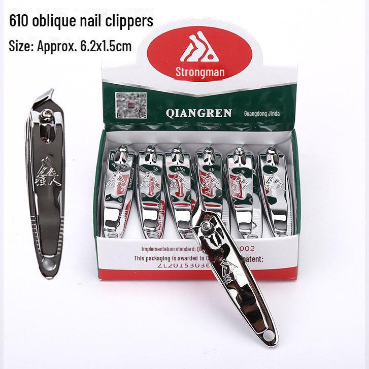 High-Gloss Stainless Steel Nail Clippers Set – Sharp Oblique & Flat Blades, Small & Large Sizes