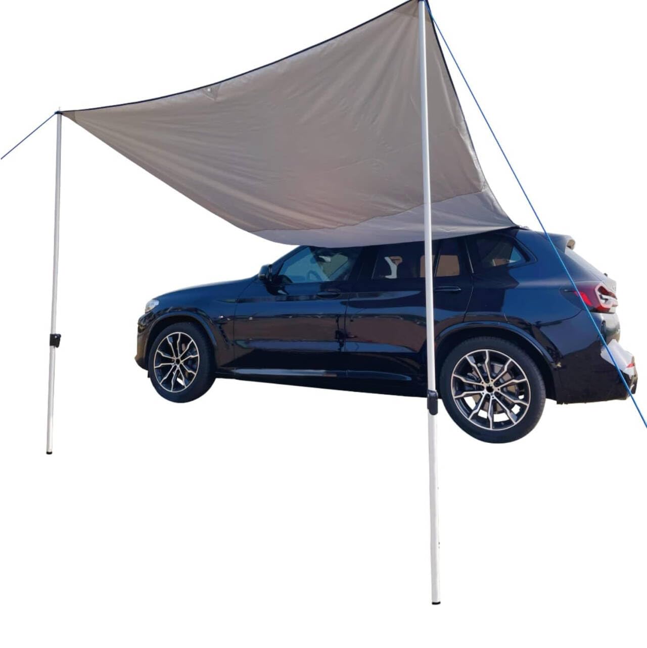 

to set up car side awning with suction cup With waterproof side awning for silver for 1 to 4 4 car roof all convenient to 2m x 3m D&R [Easy hook] серый
