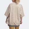 adidas Terrex And Wander Fleece Tunic Color Block Pocket Loose Round Neck Three Quarter Sleeve Sweatshirt Women Sweatshirt Magical-Gray-Brown HR7137