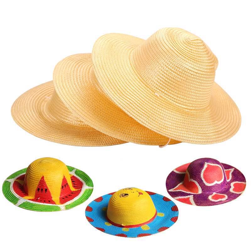 Kindergarten Straw Hat DIY Wall Art Kit: Creative Painting & Graffiti Supplies