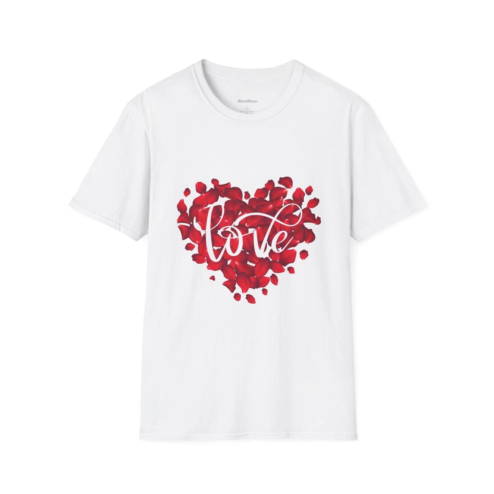 Love Heart T-Shirt - Cute Valentine s Day Tee, Unisex Softstyle Shirt, Love 2XL