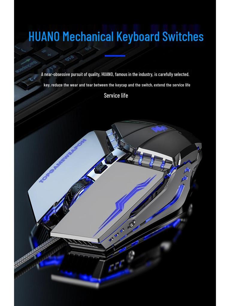 Luminous Wired USB Mechanical Gaming Mouse for PC & Laptop