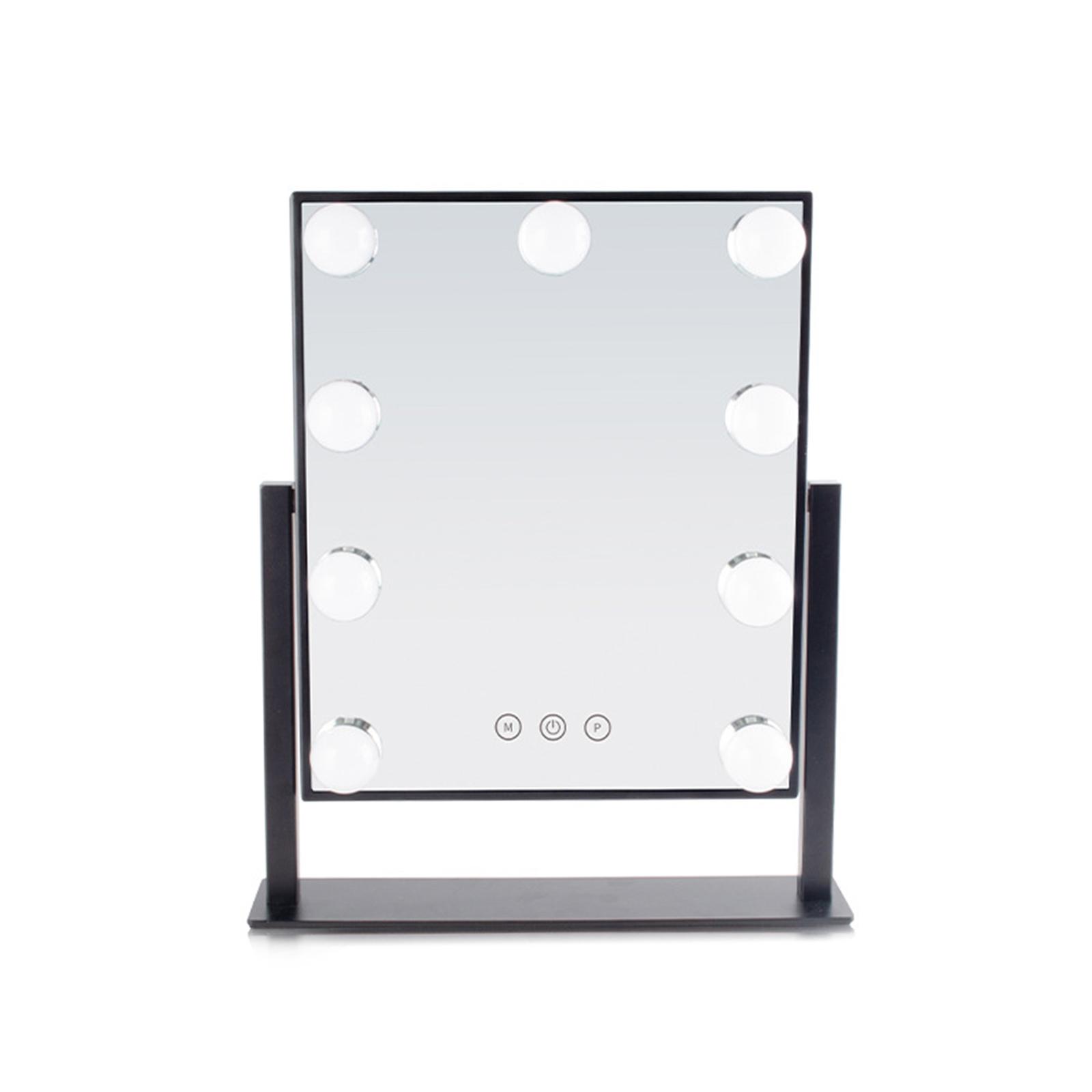 

Светодиодное зеркало для макияжа высокой четкости с регулируемой яркостью и питанием от USB с лампочками