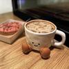 300ml Ceramic Mug Cartoon Feet Design Hot Cold Drinks Mug Suitable Capacity Happy Face Ceramic Tea Mug Drinkware