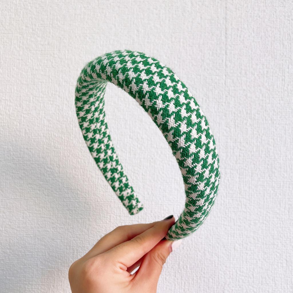 PROLY New Fashion Headband For Women Soft Sponge Houndstooth Headwear Autumn Casual Turban Hair Accessories Travel