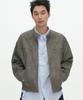 Placestudioman Vintage Oversized Neck Button Two-Way Leather Racing Biker Jacket_2 Colors