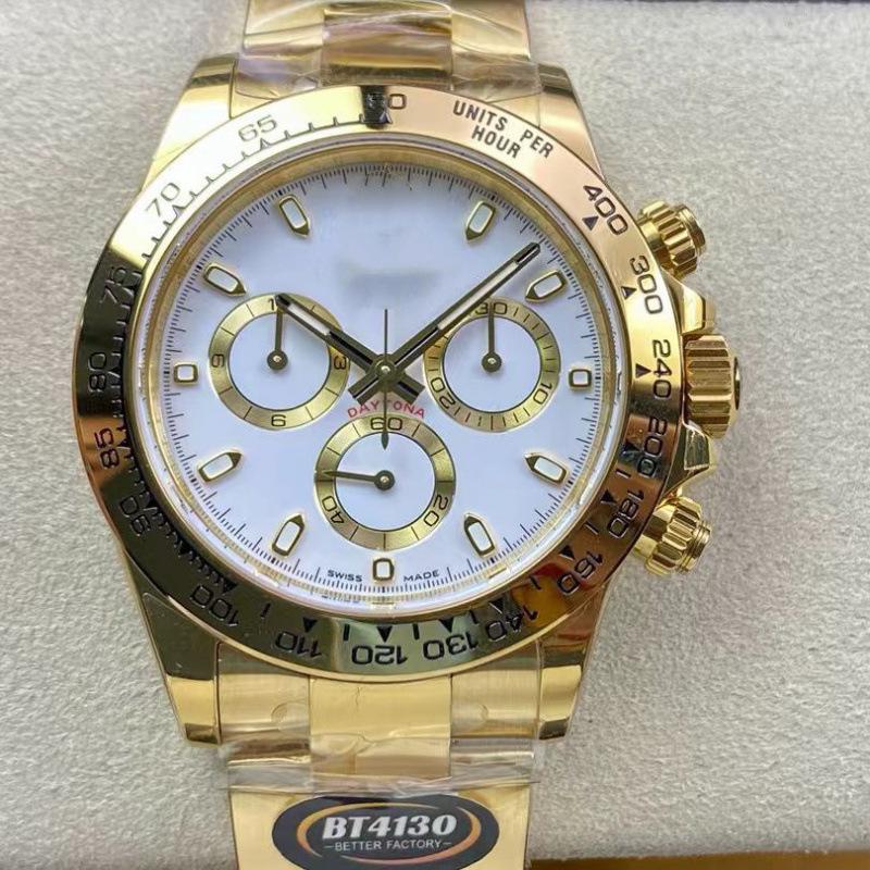 Relógio Mecânico Multifuncional Masculino Laojia Daytona, Design de Três Olhos e Seis Ponteiros