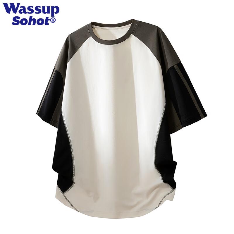 

Wassup Sohot Men s Summer Colorblock & Quick-Dry T-Shirt L