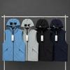 Herren Kapuzen-Baumwoll-Pufferweste Locker Streetwear Oberbekleidung Winter Tägliche Kleidung