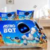Astro Bot Przygoda Nadruk 3-częściowy Komplet Pościeli Poszewka na Kołdrę z 2 Poszewkami na Poduszkę Domowy Prezent Urodzinowy