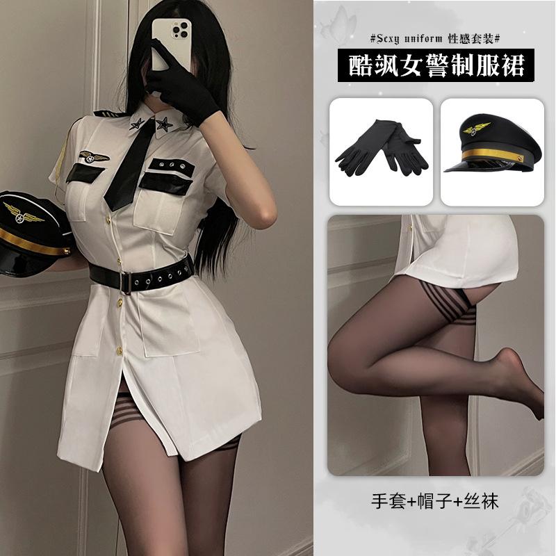 Sexy Lingerie Police Uniform Temptation Skinny Police Clothes Cosplay Passion Suit
